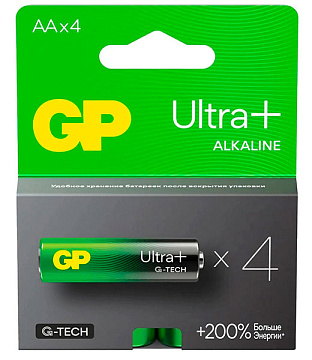 Элемент питания GP LR6 Ultra Plus Alkaline G-TECH 15AUPA21-2CRSB4 (4бл)