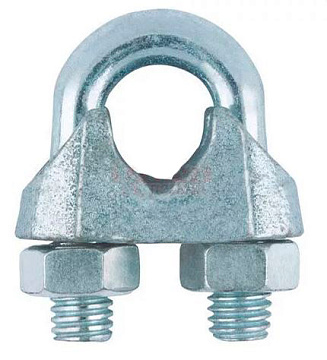 Зажим для стальных канатов М26 DIN741 оцинкованный (слон)