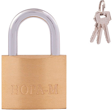 Замок навесной ЛАТУНЬ серия207 40мм НОРА-М