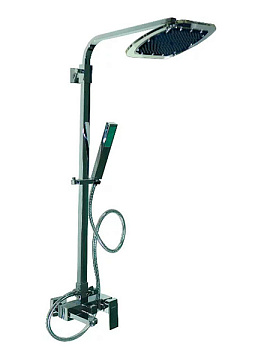 юСмеситель со стойкой с тропическим душем с душевой лейкой (3096)
