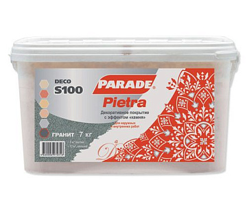 Декор.покрытие с эф.камня Коралл Parade S100 7кг только под заказ