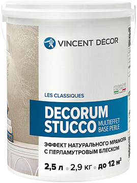 Decorum Stucco Multieffet 2,5л (base Perle) Vincent Decor декоративное покрытие