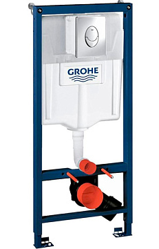 Инсталляция для унитаза GROHE Rapid SL кнопка овал, хром, крепление (38721001)