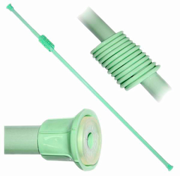 Карниз для ванной зеленый 1,2*2,0 с кольцами