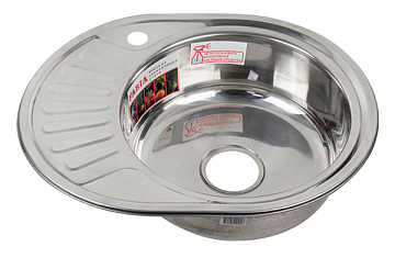 Мойка из нержавеющей стали врезная FABIA 57*45 (ПРАВАЯ) толщина 0,6мм, глубина 160мм (57456R)