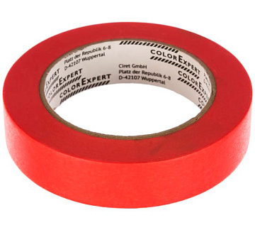 Лента бумажная красная 25мм*50м акриловый клей UV150, 8,5мк особо прочная 96072502