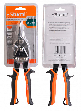 Ножницы по металлу, прямой рез Sturm 1074-02-01