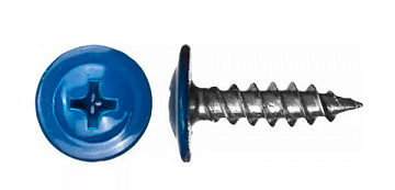 4.2х16 Саморез с прессшайбой острый RAL5021 синий (1000)