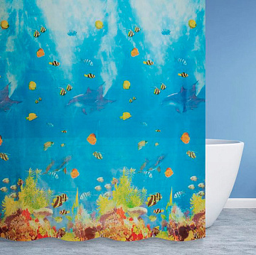 Штора для ванной PEVA 180*180см 12колец (S-6PEVA08)