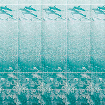 Панель ПВХ Акватон  Дельфины Морская волна   2,7х0,3м