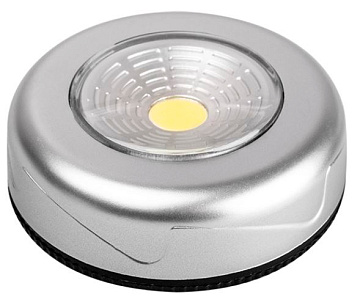 Фонарь ФАZА TF3-L1W-sr (серебр.) Светильник с ручным вкл., пушлайты