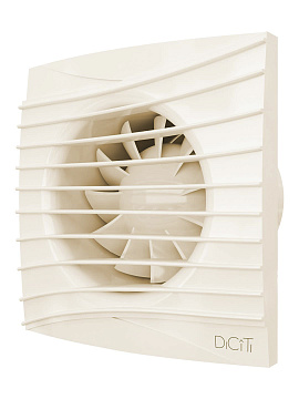 SILENT 4C Ivory, Вентилятор осевой вытяжной с обратным клапаном D 100, декоративный