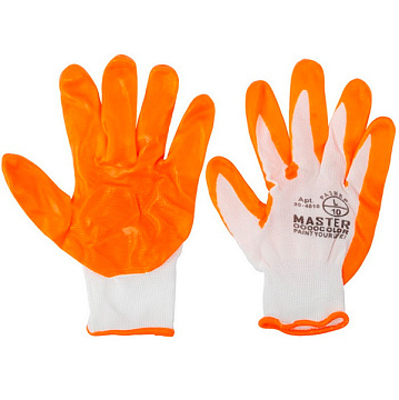 Перчатки КЩС полиэстер+нитрил L/9 Master Color 30-4010