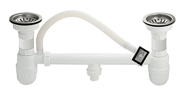 Сифон для мойки Санакс 4010 двойной