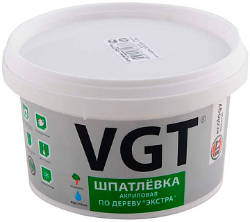Шпаклевка Экстра белая по дереву 1кг ВГТ