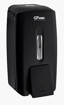 Дозатор для жидкого мыла 800мл универсальный, пластиковый, с глазком-капля, ЧЁРНЫЙ GFmark (9153)