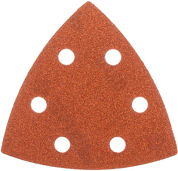 Треугольник шлиф. ЗУБР "МАСТЕР" 6 отверстий, Р120, 93х93х93мм, 5шт, 35583-120