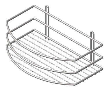 Полка прямая 1-яр.овал 1958 хром