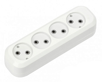 Колодка Smartbuy 4 гнезда б/з 10А/2,2кВт (SBE-10-4-00-N)