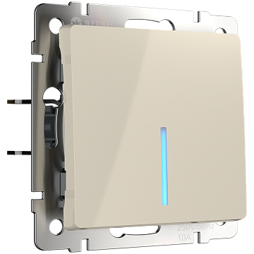 Механизм выключателя WERKEL 1 кл+свет (слоновая кость) WL03-SW-1G-LED-ivory