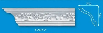 Плинтус потолочный 17017 Формат 1,3м (25)