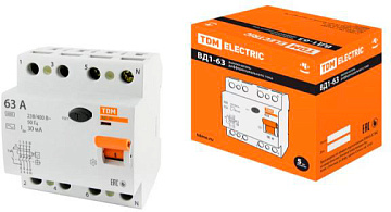 УЗО ВД1-63 4Р 63А 30мА TDM SQ0203-0044