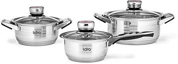 Набор посуды LR 02-104 Lara Adagio 2,3л, 4,2+сотейник 1,6л LR03-16