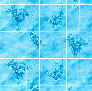 Листовая панель Акватон  Букет Голубой  1,22х2,44м (2,98м2)