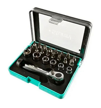 Набор головок и бит с трещоточным кл. 22 предм. Sturm! 1045-18-22