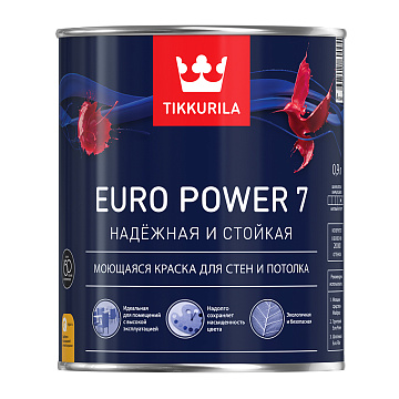 Краска EURO-7 С 0,9л TIKKURILA (Машинная колеровка)