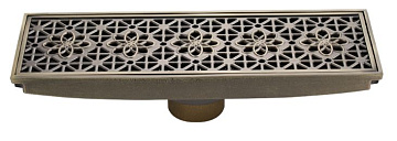 Трап под старую бронзу с декором 300*100 вертикальный с сухим затвором (00034)