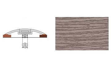 Порог с монт. кан  36мм 0,9м "Идеал" Дуб снежный