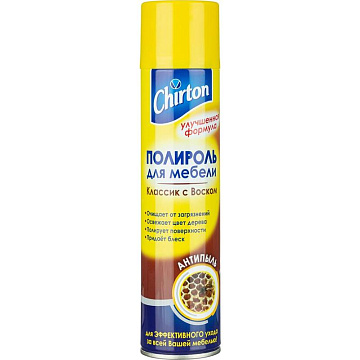 Полироль д/мебели CHIRTON антипыль 300мл 600653