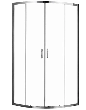 Душевое ограждение AZARIO "MILTON 2142" 90*90*200 профиль серебро, прозрачное стекло 6мм EASY CLEAN