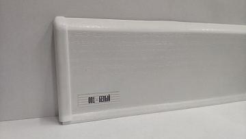 Плинтус напольный Деконика 85мм Белый Матовый 001 2,2м (уп. - 20 шт.)