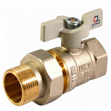 Кран шар. 3/4" с накид. гайкой бабочка CTM СТАНДАРТ