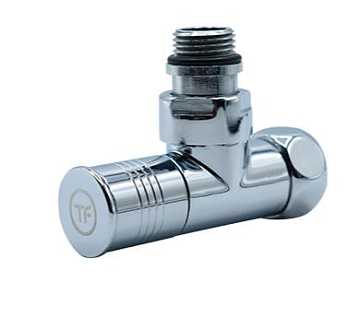 Вентиль для полотенцесушителя "Thermofix" (угловой, маховик - круг) (1/0"х1/2" г/ш)