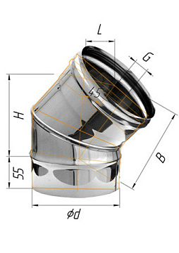 Колено 110 угол 135