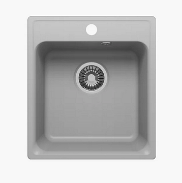 Мойка кухонная кварцевая POLIGRAN QuartzBond 430 ТУМАН (БЕЗ СИФОНА)