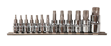 Набор головок 1/2", 1/4", 3/8" 55мм Torx 13шт T8-70 Sturm! 1045-18-T13