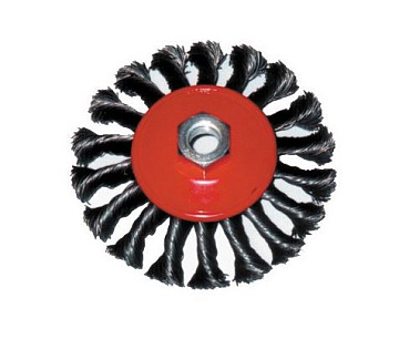 Корщетка-колесо витая сталь с накл 115мм USP 39115