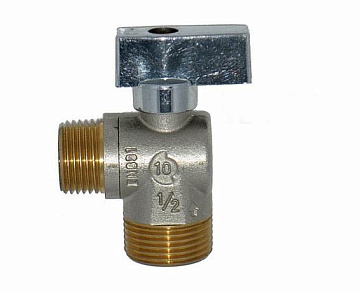 МАК  - Кран для стир машины шаровый угловой    1/2х3/4 128