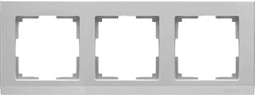 Рамка WERKEL на 3 поста (серебряный) WL04-Frame-03 обычная