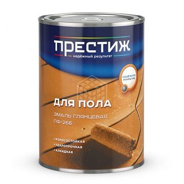 Эмаль для пола акриловая красно-коричневая 0,9 кг Престиж (14)