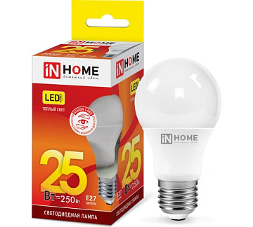 Лампа с/д IN HOME LED-A65-VC 25Вт 230В E27 3000К 2250Лм 