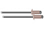Заклёпки алюминиевые FIT 50шт, 4,0х14мм 23744