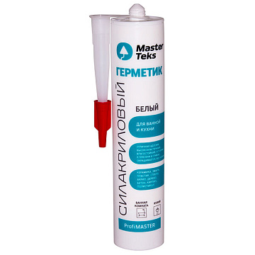 Герметик силакриловый MasterTeks ProfiMaster для ванной и кухни 290мл прозрачный