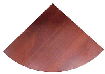 Полка дерев. углов. (25х25x1,6 см) вишня LWCHCSR25