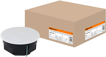 Коробка распр СП 103х50мм, крышка, метал. лапки, IP20 TDM