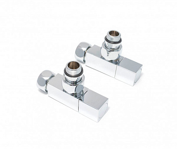 Вентиль для полотенцесушителя "Luxon" (угловой, маховик - квадрат) (3/4"х1/2" г/ш)